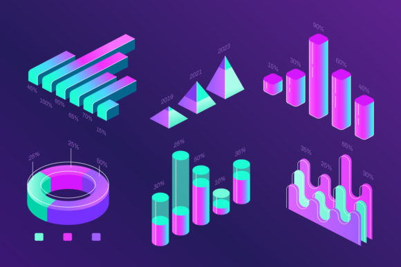 Elevating Data Visualization with Modern Isometric Business Infographics
