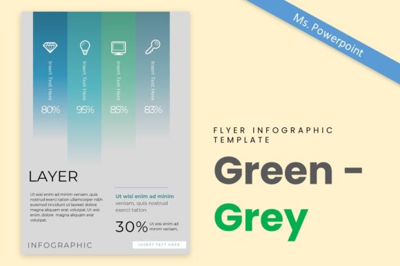 Infographic Flyer Template Green-Grey: A Practical Solution for Clear Visual Communication