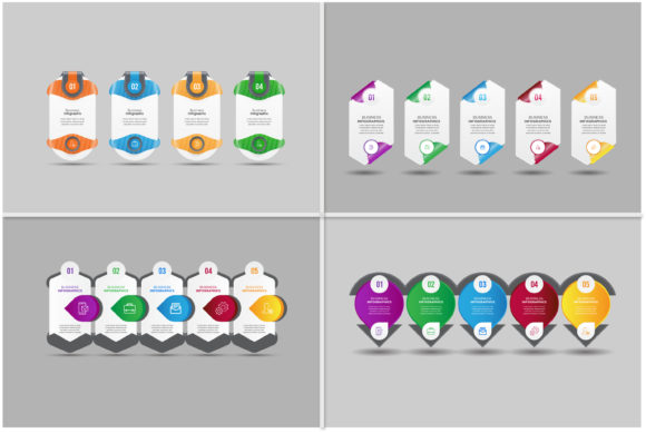 Optimizing Visual Strategy with the Five Steps Business Infographic Template