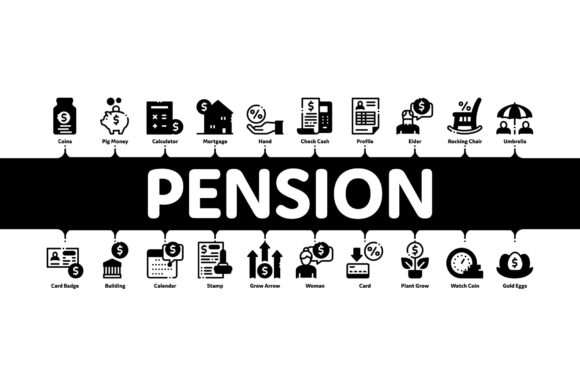 Pension Retirement Minimal Infographic: Visualizing Financial Security