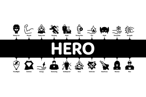 Super Hero Minimal Infographic Banner Design Guide