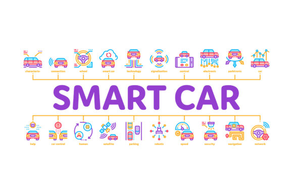 Visualizing Innovation: The Role of Smart Car Technology Minimal Infographics in Modern Communication